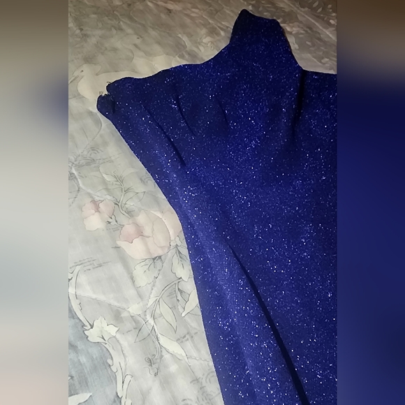 Blue Sparkle Designer Formal Dress (Prom) - Picture 3 of 7